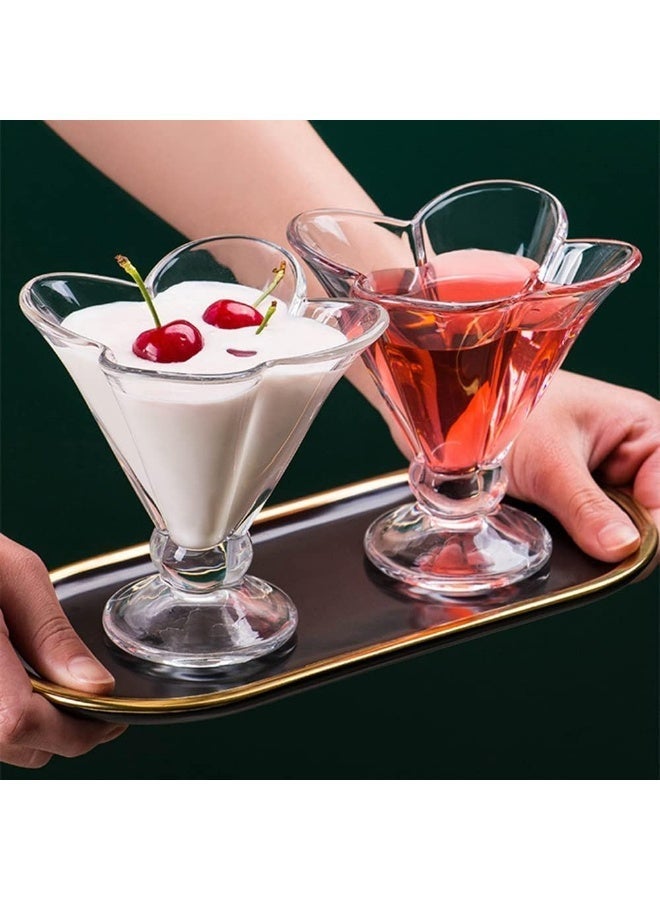 6 Pack Glass Dessert Bowls - 5 Oz Glass Ice Cream Cups Mini Trifle Footed Dessert Bowls for Dessert, Sundae, Ice Cream, Salad - Image 3